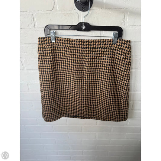 Skirt Mini & Short By Nine West Apparel In Black & Tan, Size: 12