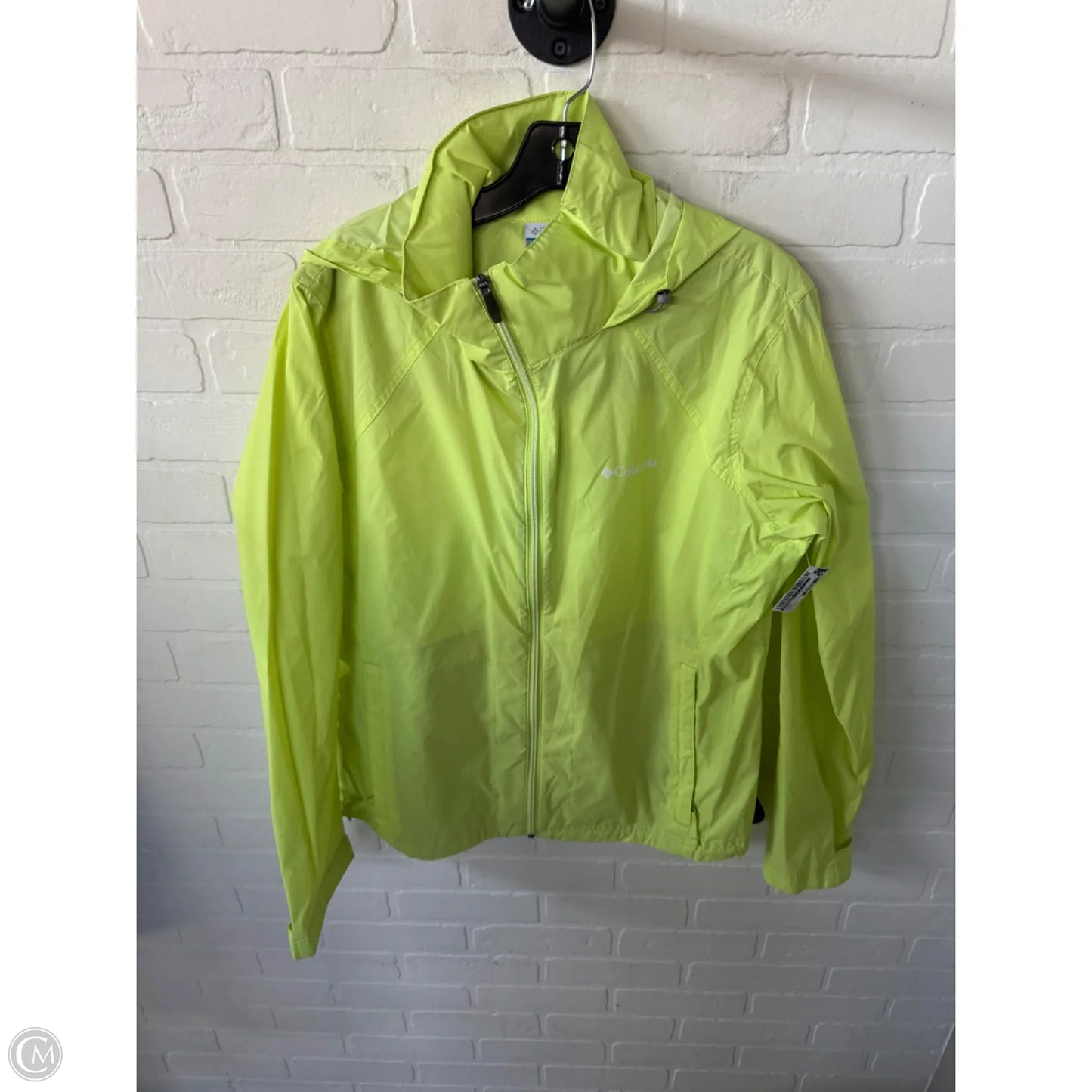 Jacket Windbreaker By Columbia In Green, Size: Xl
