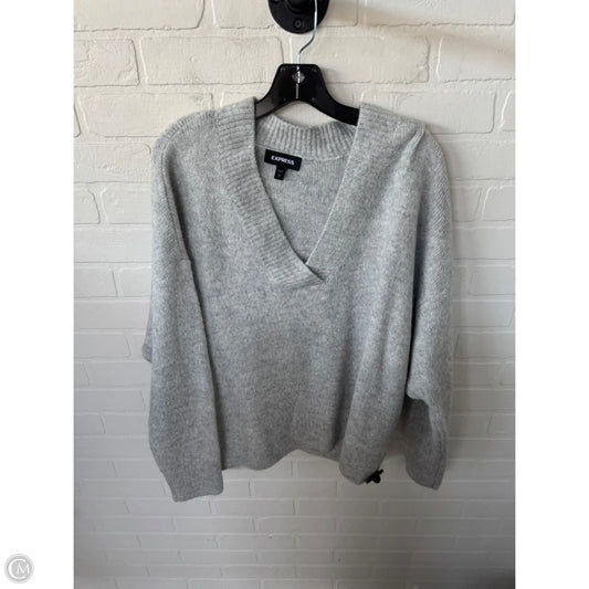 Sweater By Express In Grey & Silver, Size: M