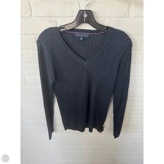 Sweater By Tommy Hilfiger In Black & Blue, Size: M