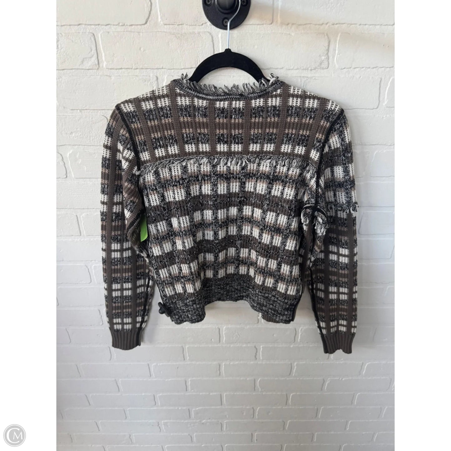 Sweater Cardigan By Cabi In Black & Brown, Size: Xs
