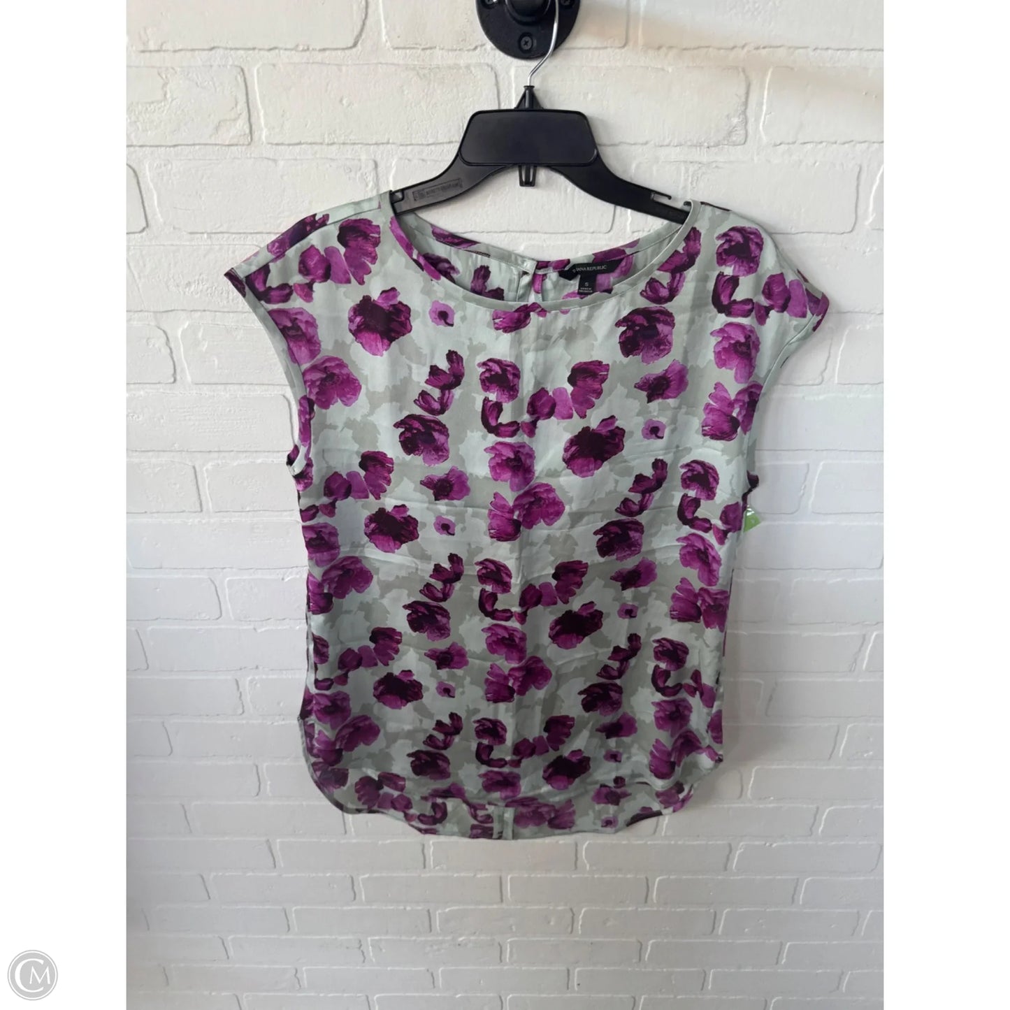 Top Sleeveless By Banana Republic In Grey & Purple, Size: S