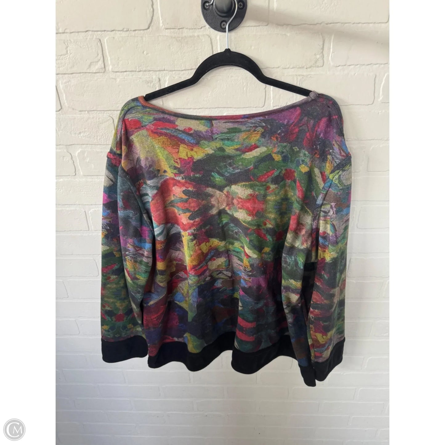 Sweatshirt Crewneck By Parsley & Sage In Black & Green, Size: 2x