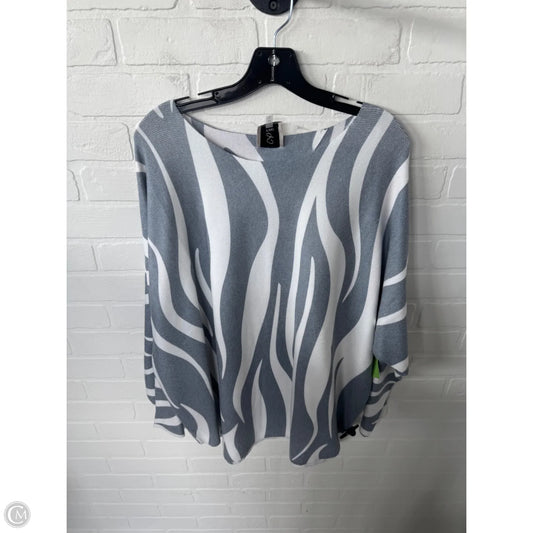 Sweater By Sioni In Grey & White, Size: 2x