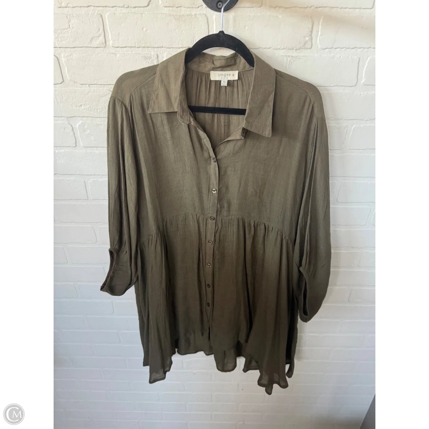 Tunic Long Sleeve By Umgee In Green, Size: Xl