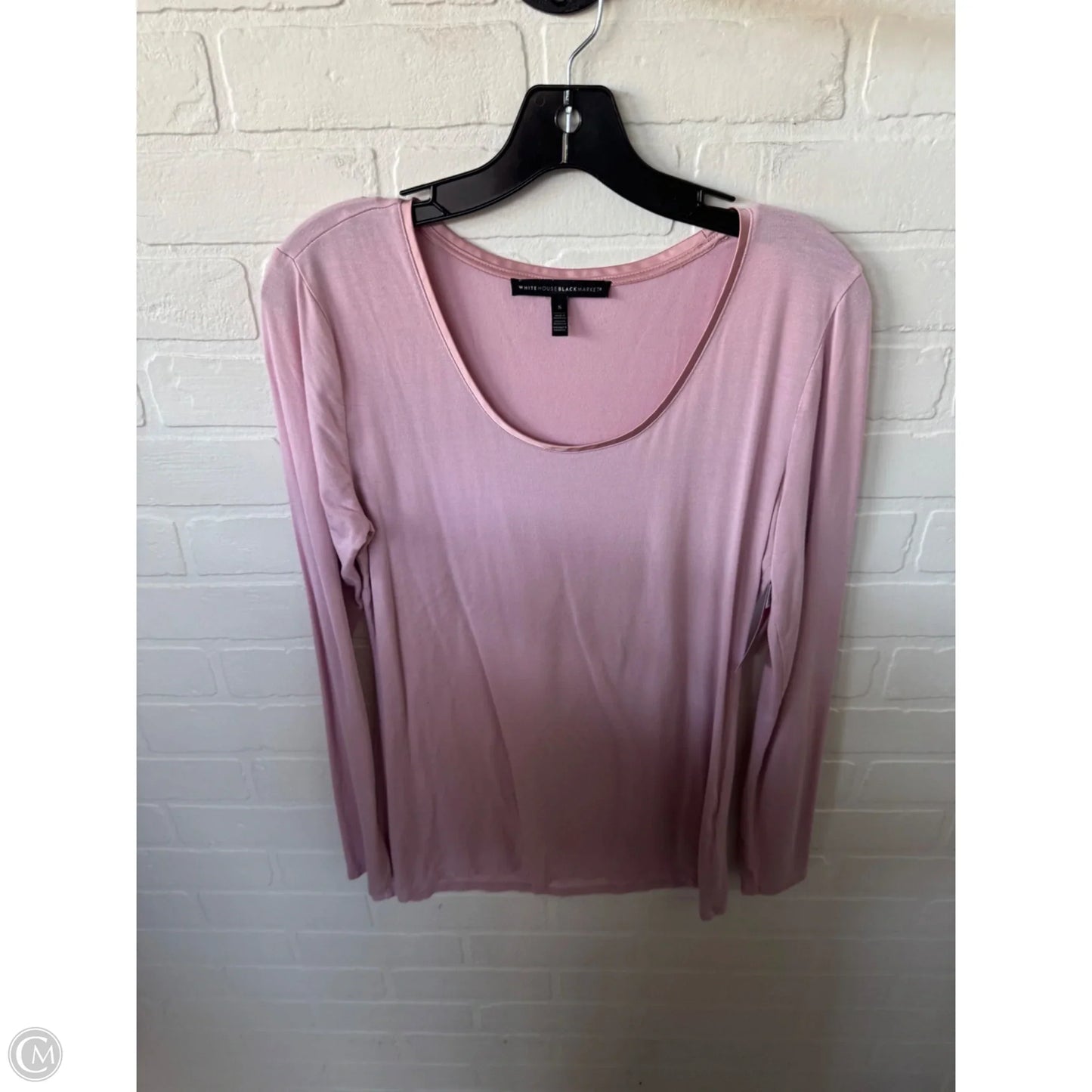 Top Long Sleeve Basic By White House Black Market In Pink, Size: S