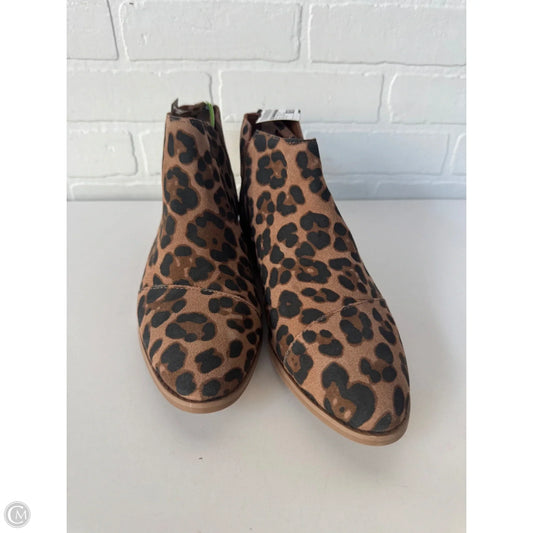 Boots Ankle Flats By Toms In Black & Brown, Size: 9