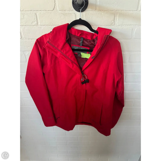 Jacket Windbreaker By Eddie Bauer In Red, Size: S
