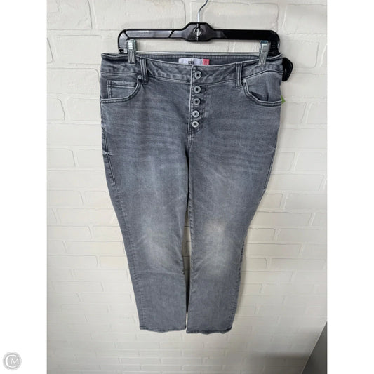 Jeans Straight By Cabi In Grey Denim, Size: 10