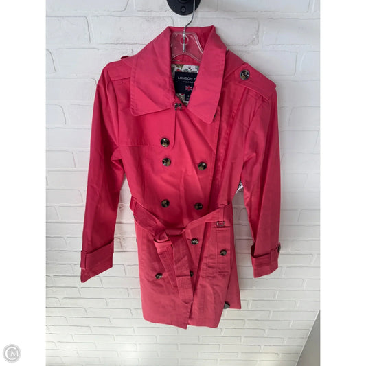 Coat Trench Coat By London Fog In Coral, Size: M