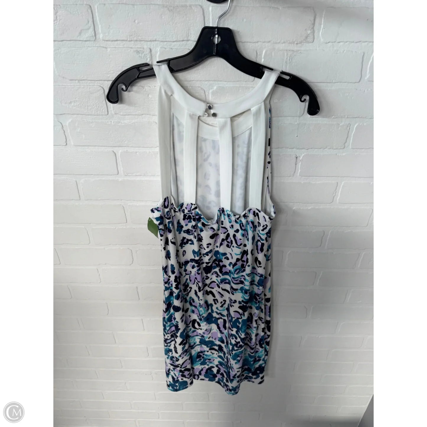 Dress Casual Short By White House Black Market In Blue & White, Size: L