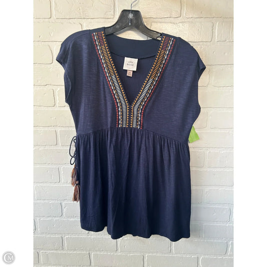 Top Sleeveless By Knox Rose In Navy, Size: Xs