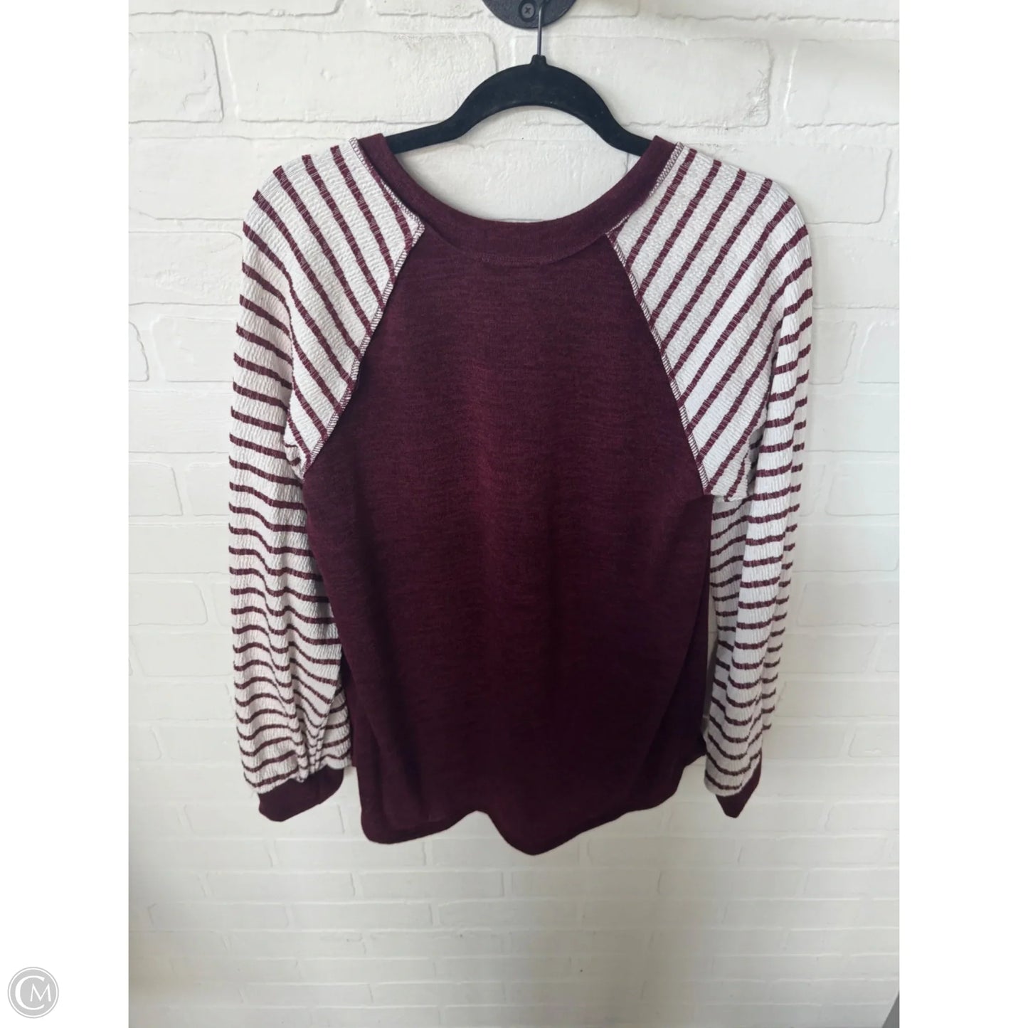 Sweater By Heimish Usa In Red & White, Size: L
