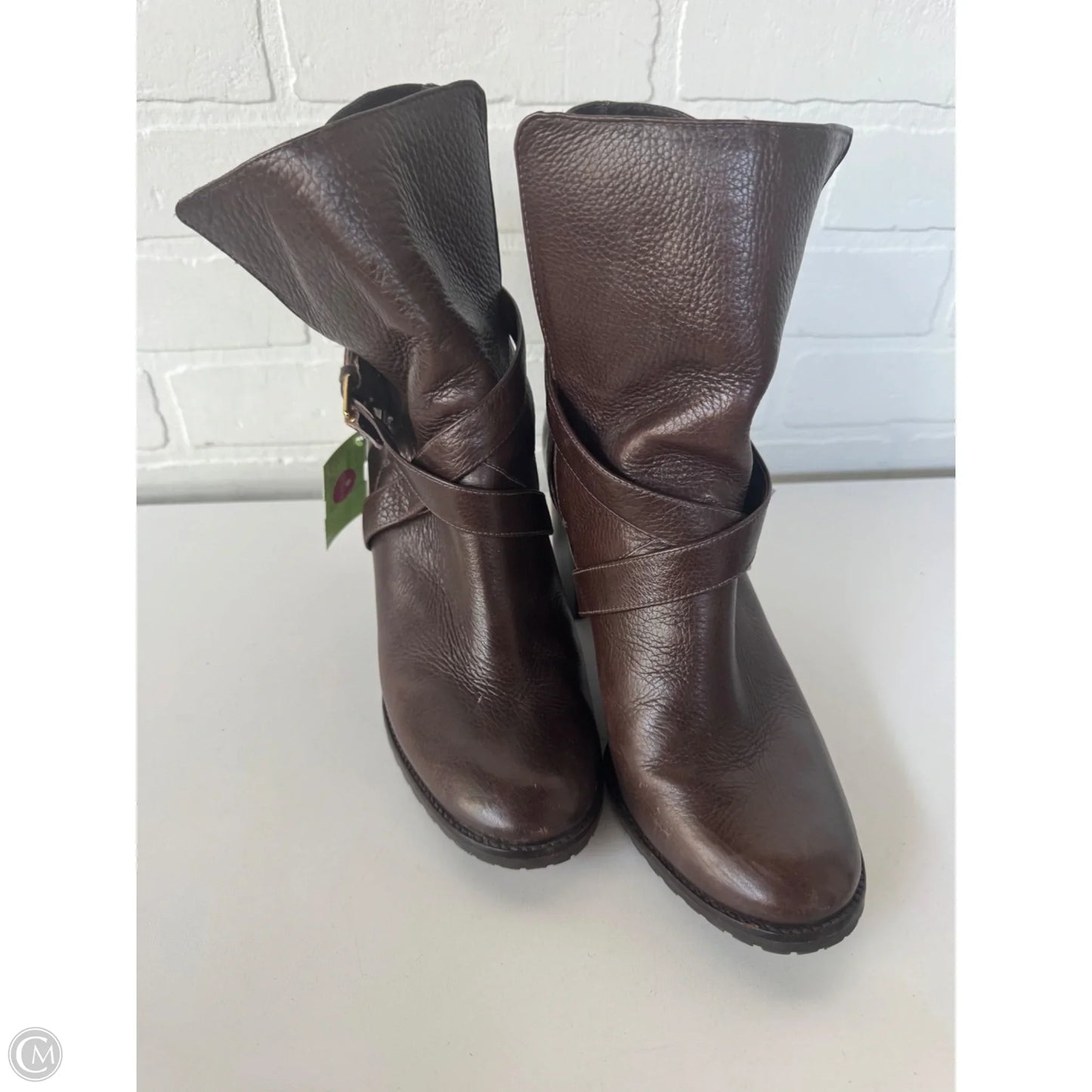 Boots Designer By Kate Spade In Brown, Size: 9