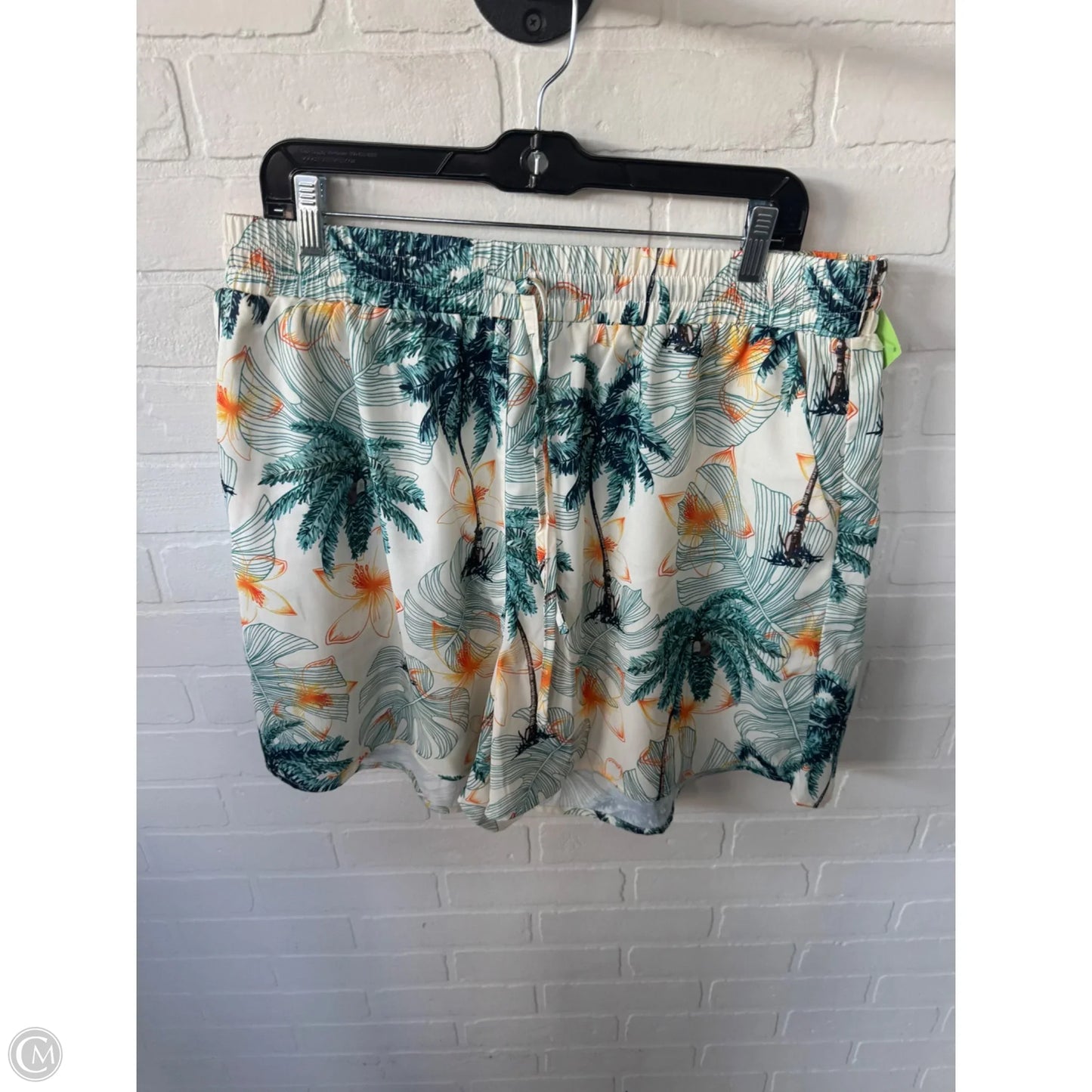 Shorts By Cme In Cream & Green, Size: 20