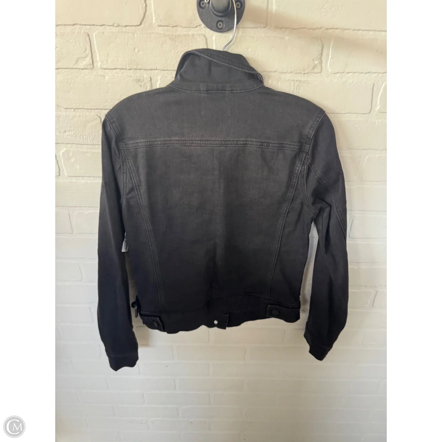 Jacket Denim By Clothes Mentor In Black Denim, Size: S