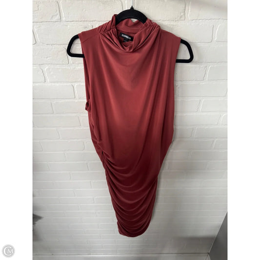 Dress Party Midi By Express In Brown, Size: Xl