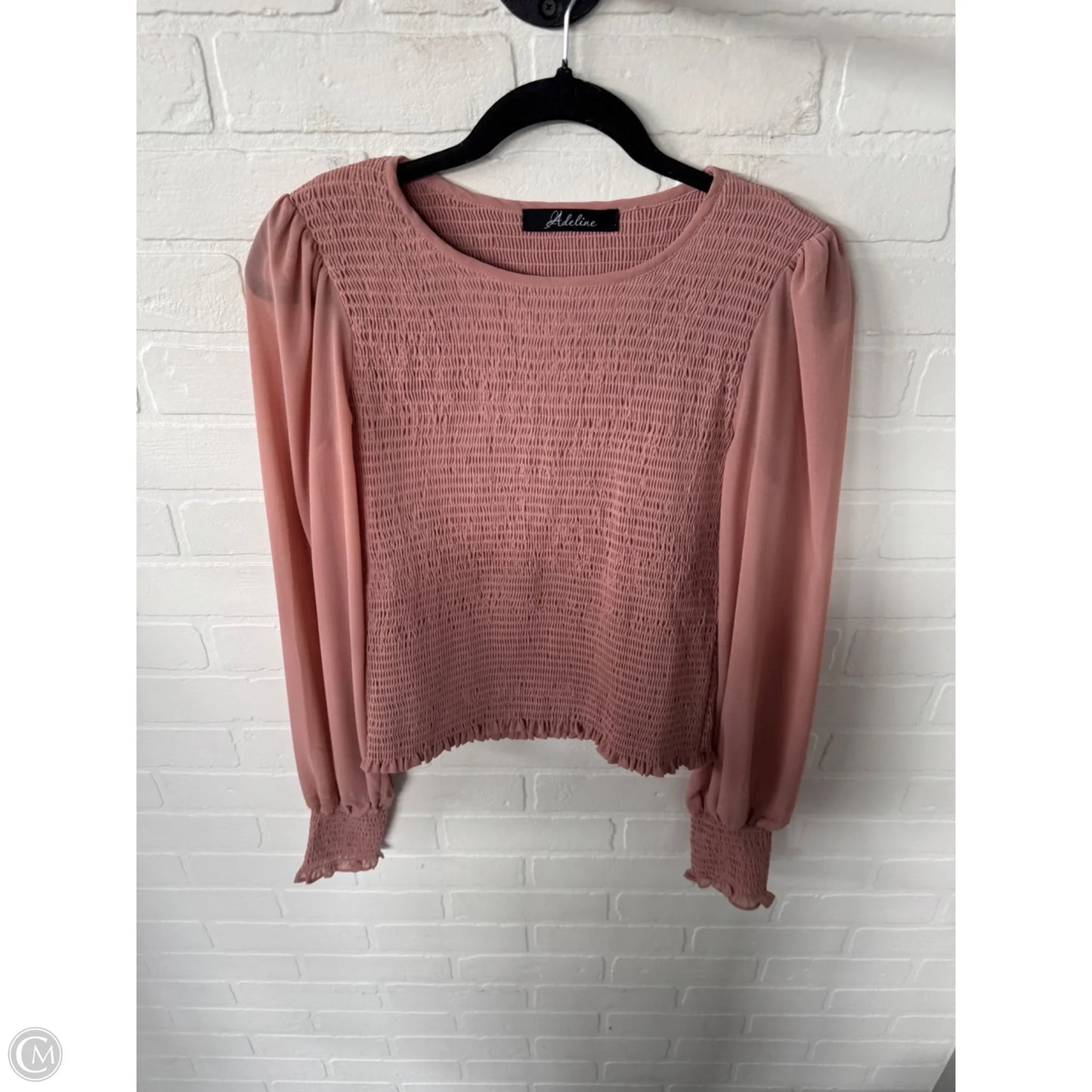 Top Long Sleeve By Clothes Mentor In Pink, Size: M