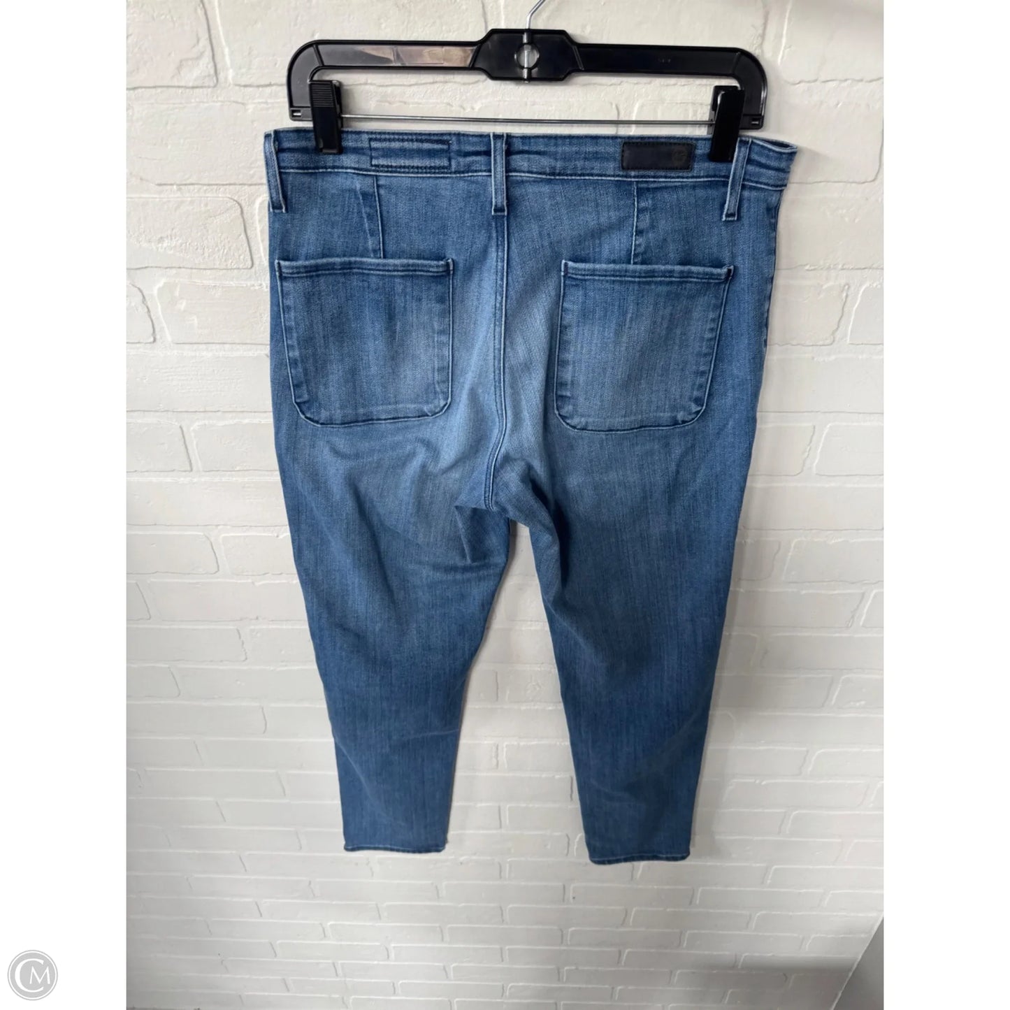Jeans Straight By Ag Jeans In Blue Denim, Size: 14