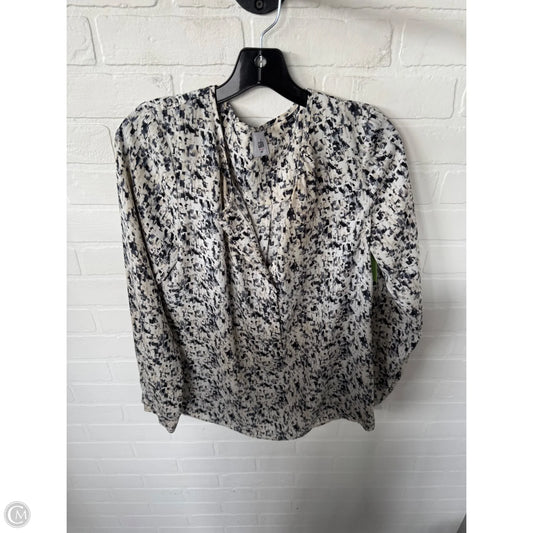 Top Long Sleeve By Cabi In Black & Cream, Size: M
