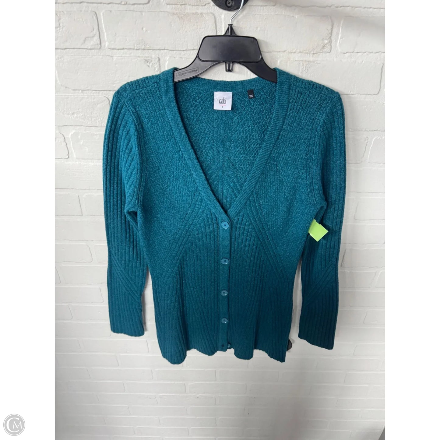 Sweater Cardigan By Cabi In Teal, Size: S