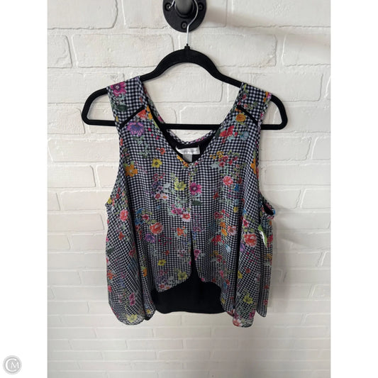 Top Sleeveless By Christopher And Banks In Black & White, Size: Xl