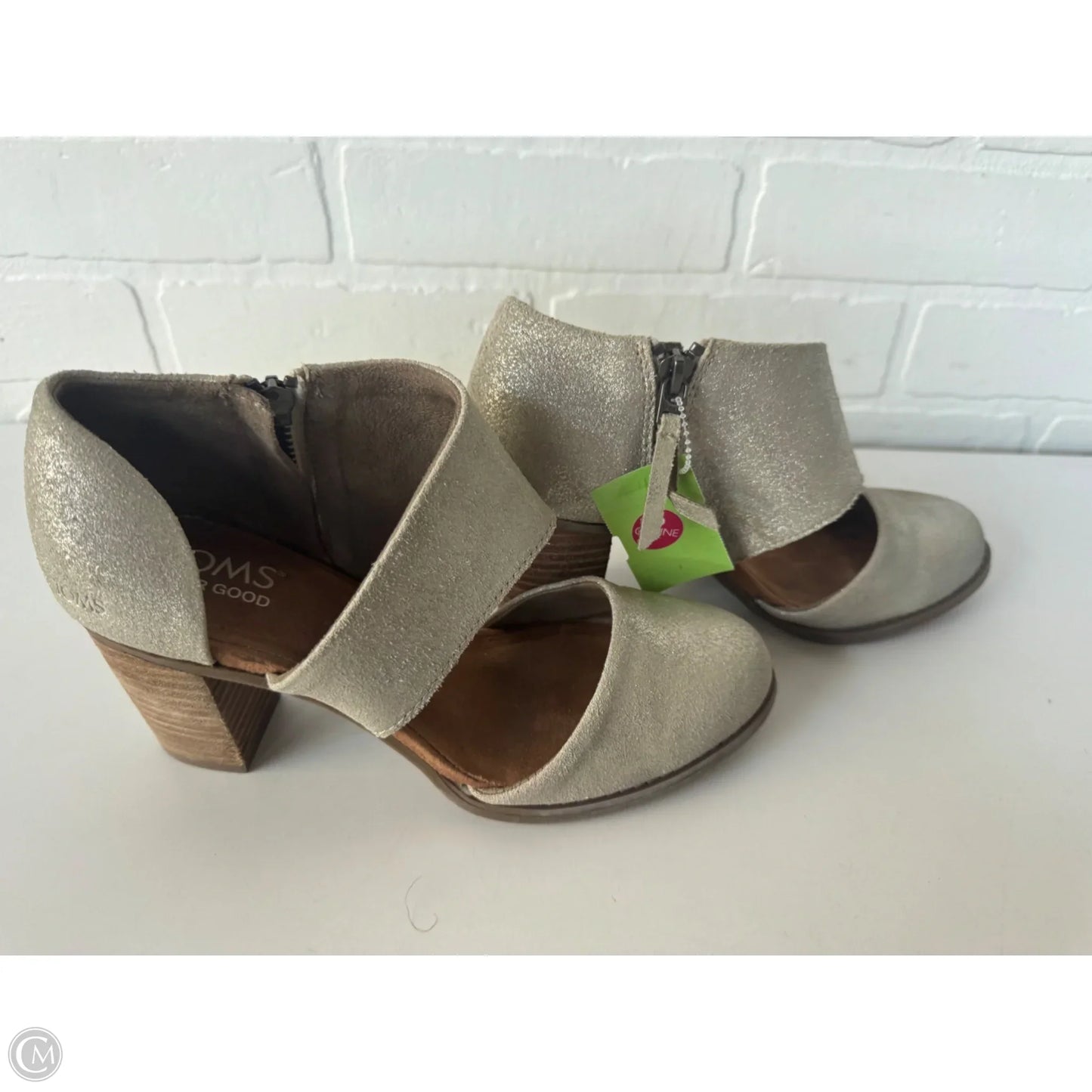 Shoes Heels Block By Toms In Silver, Size: 6