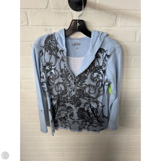 Top Long Sleeve By Style And Company In Blue & Grey, Size: M