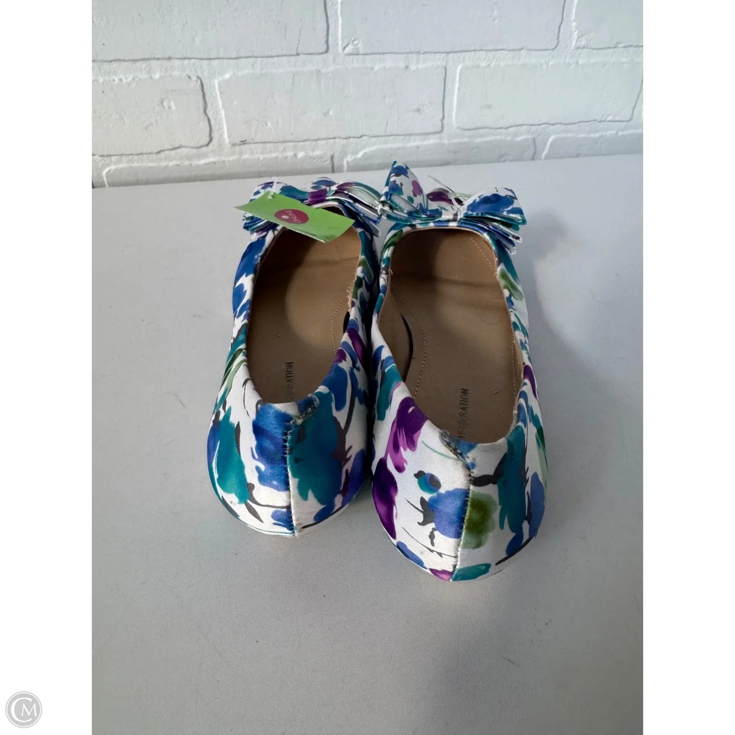 Shoes Flats By Bcbgeneration In Blue & Cream, Size: 6