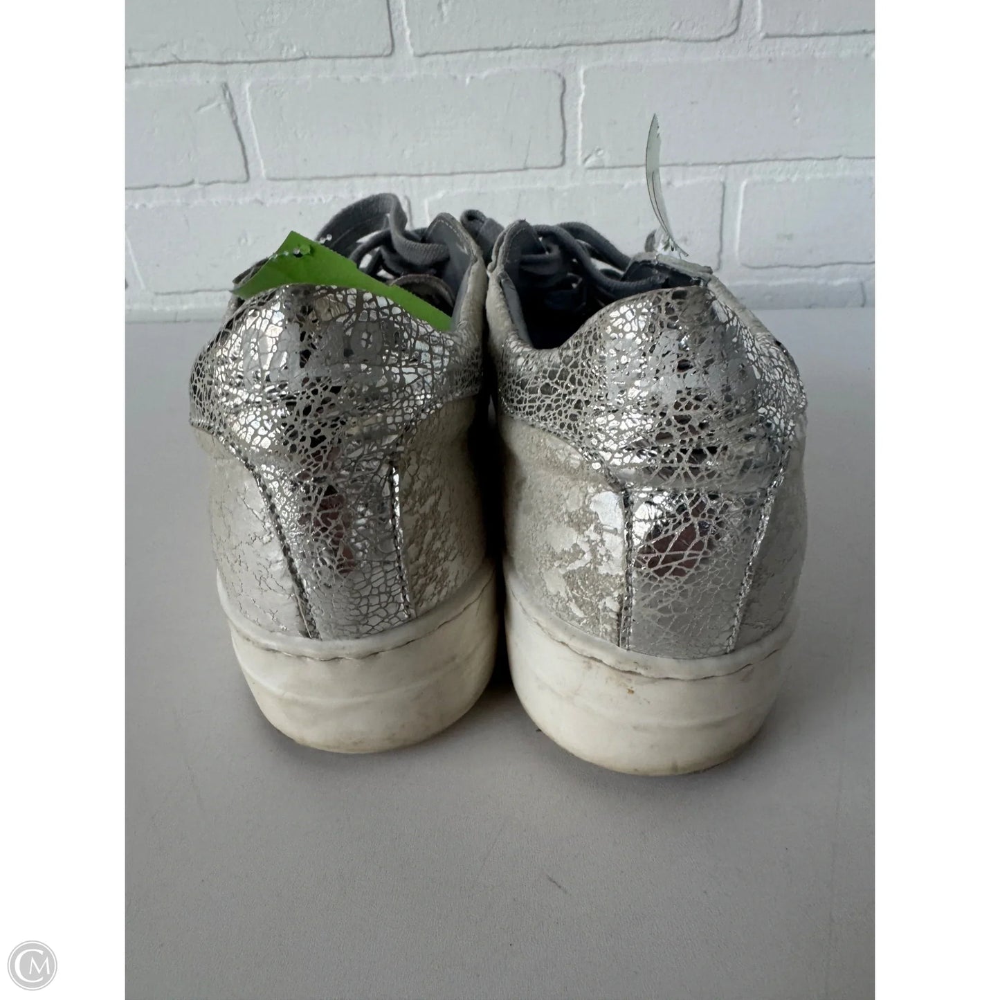 Shoes Sneakers Platform By P448 In Silver & White, Size: 10.5
