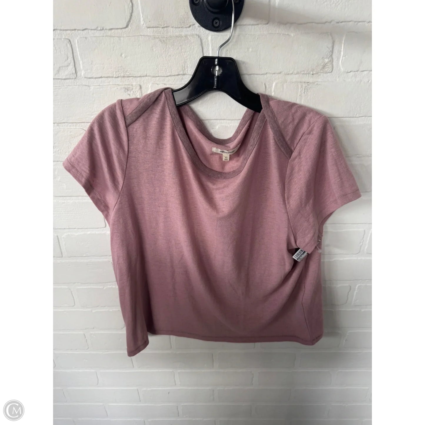 Top Short Sleeve Basic By Madewell In Pink, Size: Xl