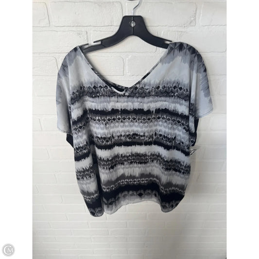 Top Sleeveless By Apt 9 In Black & Grey, Size: 2x
