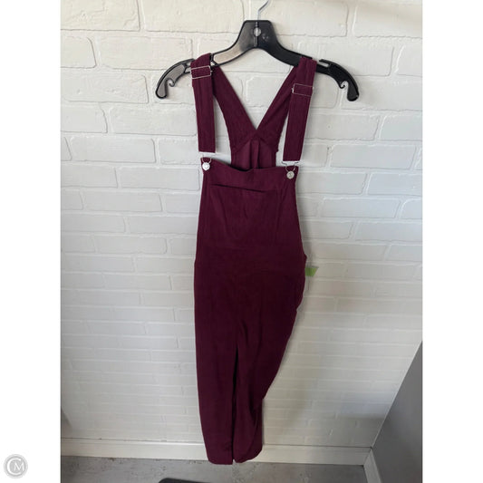 Overalls By Clothes Mentor In Maroon, Size: L
