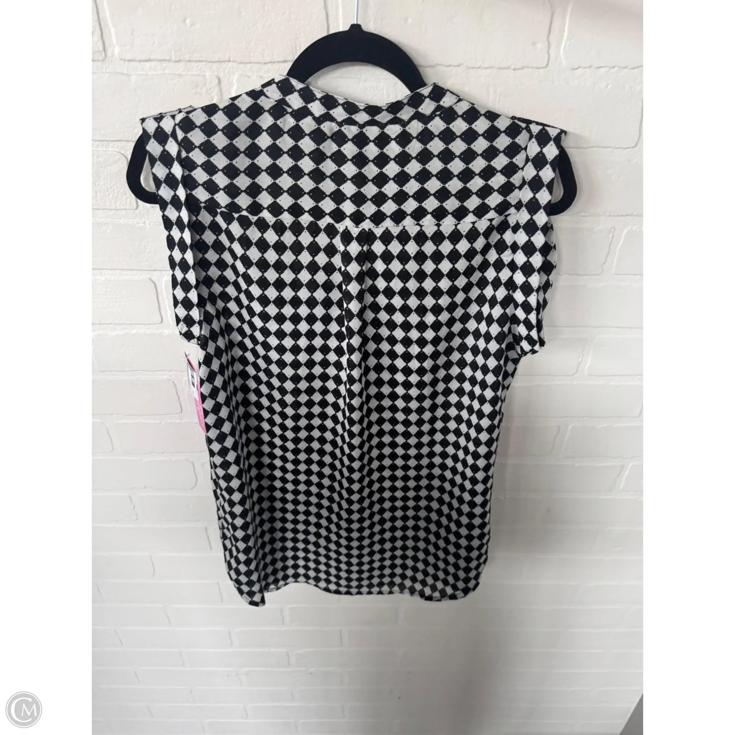 Top Sleeveless By Antilia Femme In Black & White, Size: M