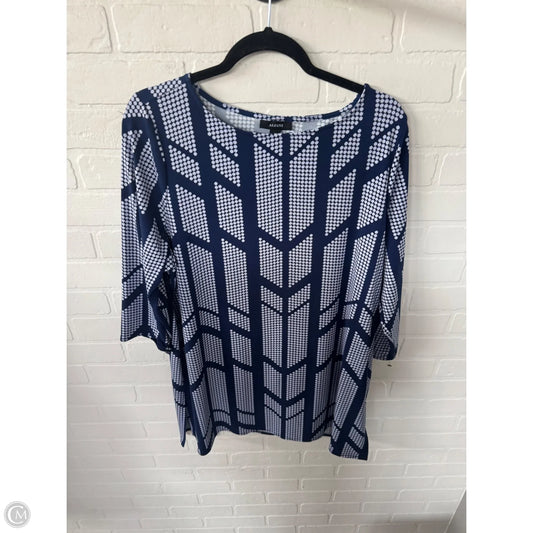 Dress Casual Short By Alfani In Blue & White, Size: Xl