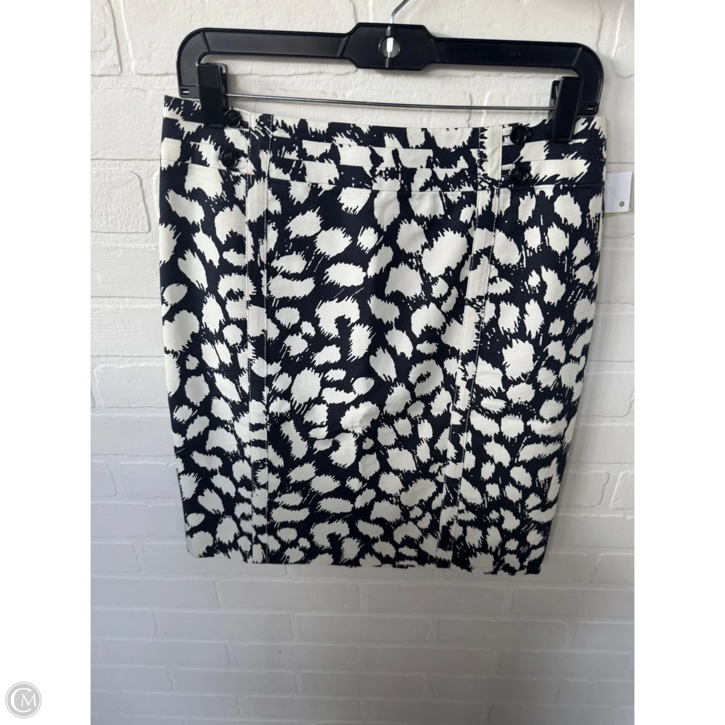 Skirt Mini & Short By Loft In Black & Cream, Size: 2