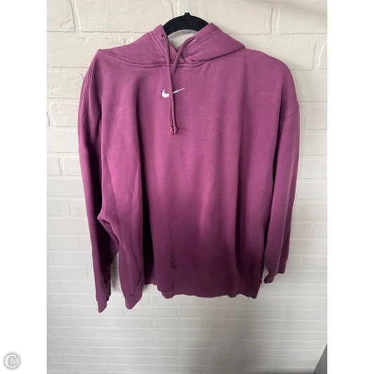 Athletic Sweatshirt Hoodie By Nike Apparel In Purple, Size: Xl