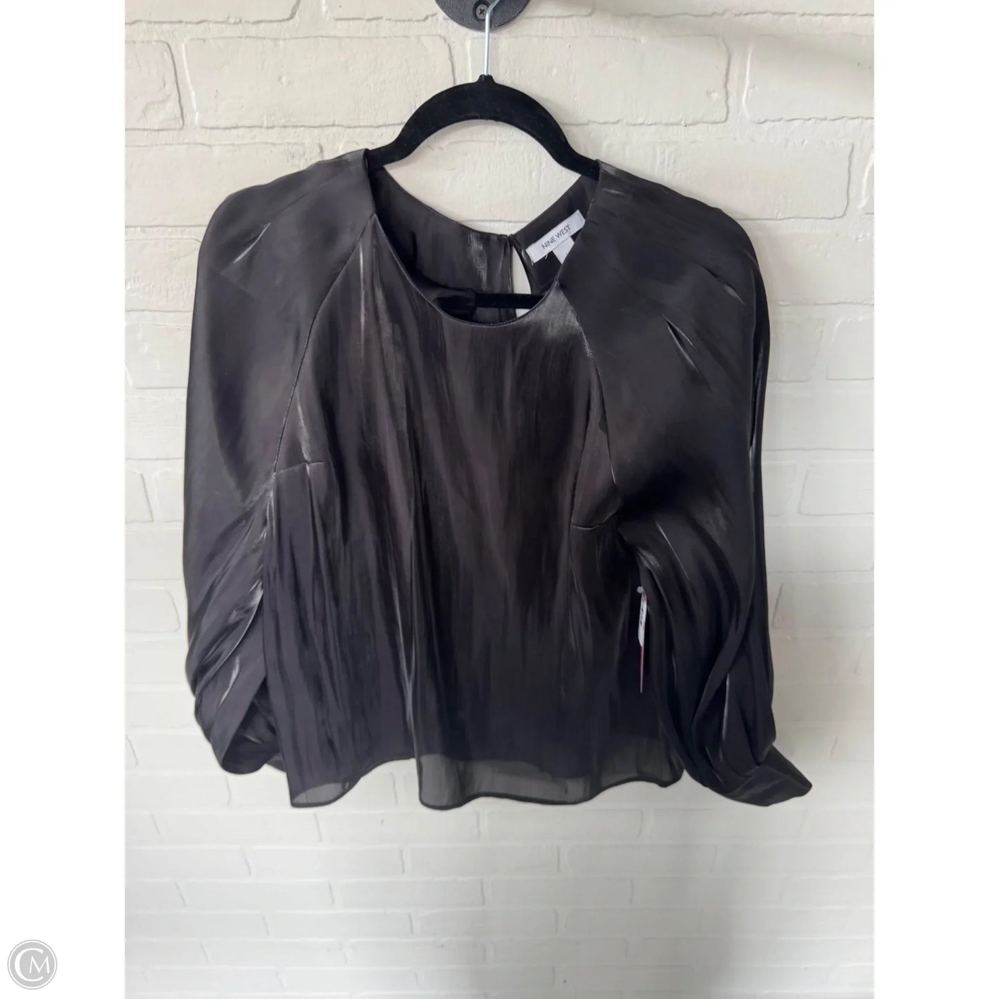 Top Long Sleeve By Nine West Apparel In Black, Size: L