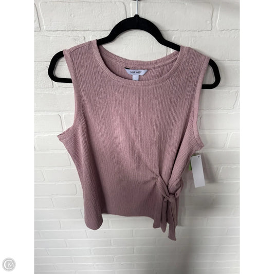 Top Sleeveless By Nine West Apparel In Pink, Size: L