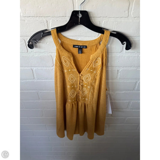 Top Sleeveless By Cable And Gauge In Yellow, Size: S