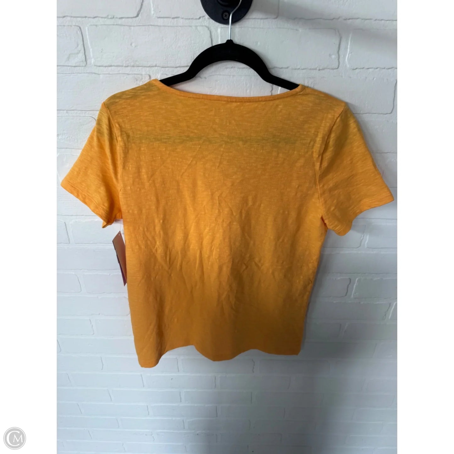 Top Short Sleeve Basic By Talbots In Orange, Size: Mp