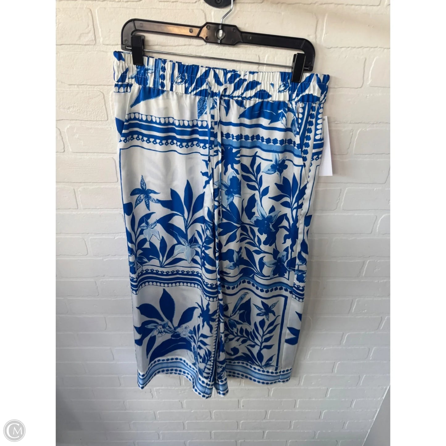 Pants Wide Leg By Inc In Blue & White, Size: 8