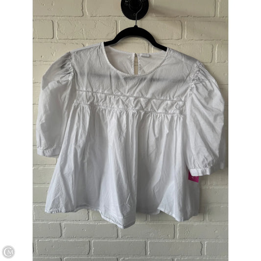 Top Short Sleeve By Melrose And Market In White, Size: L