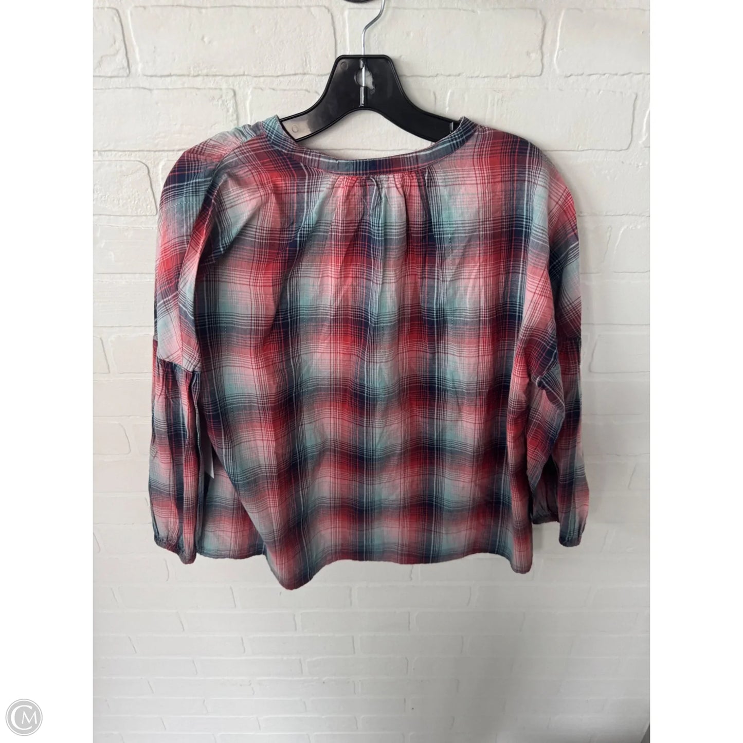 Top Long Sleeve By Caslon In Red, Size: M