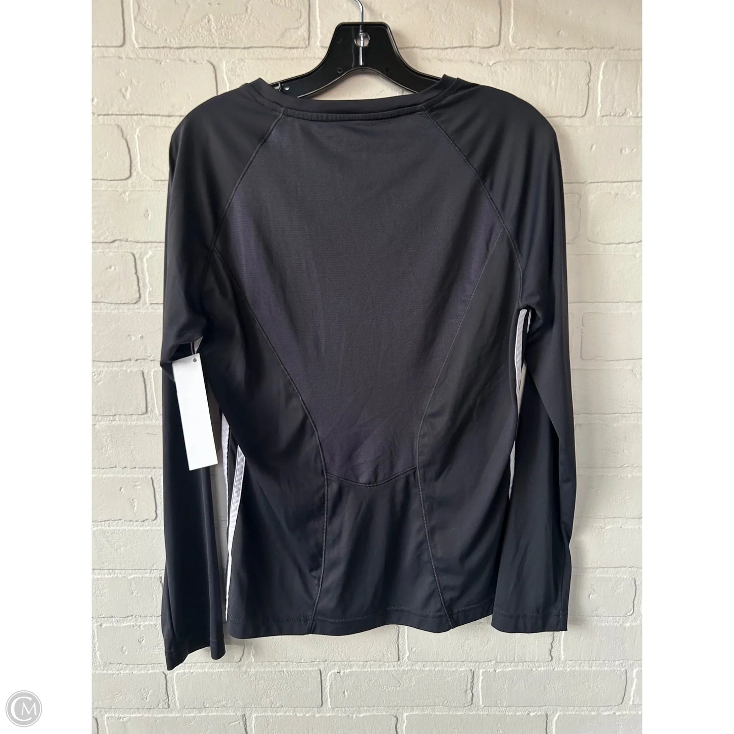 Athletic Top Long Sleeve Crewneck By Adidas In Grey, Size: L