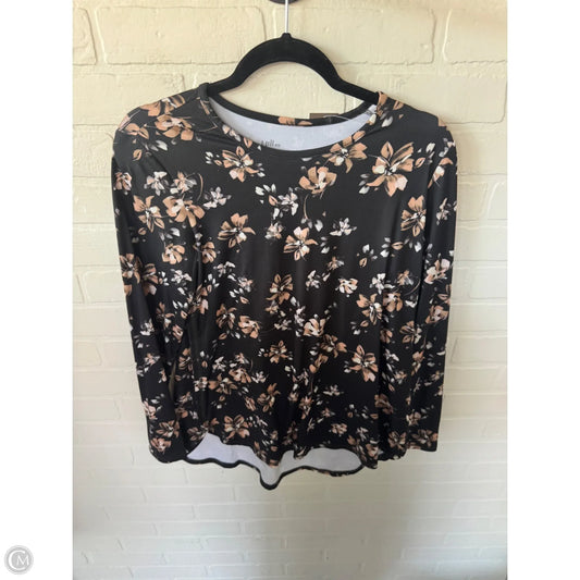 Top Long Sleeve By J. Jill In Black & Cream, Size: S