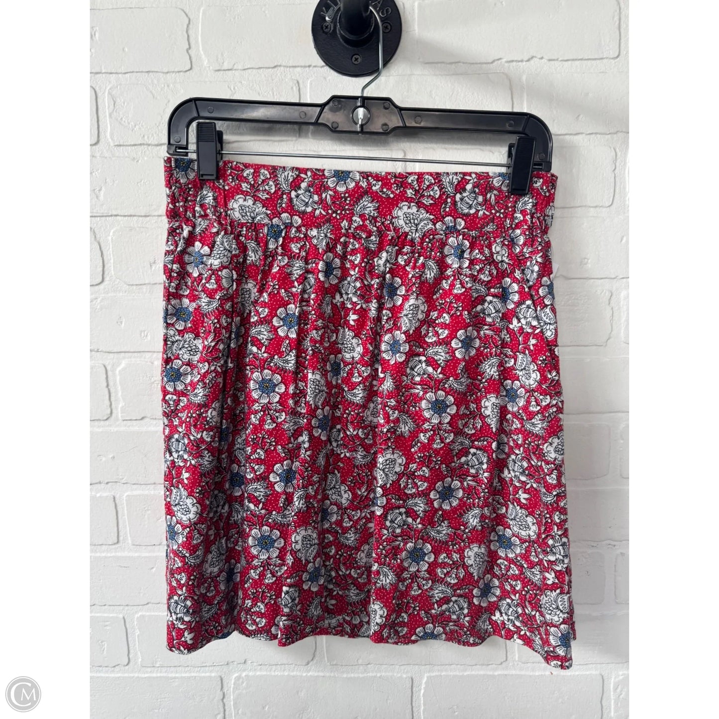Skirt Mini & Short By Loft In Red & White, Size: 0p