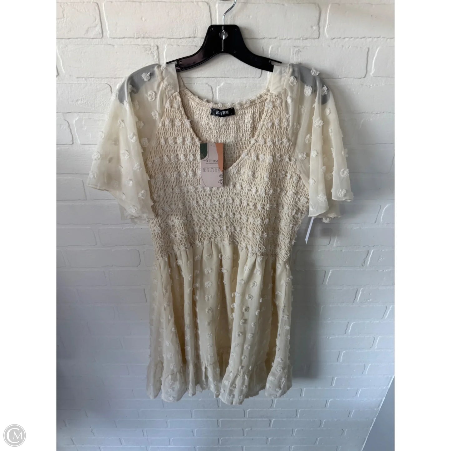 Dress Casual Short By Btfbm In Cream, Size: L