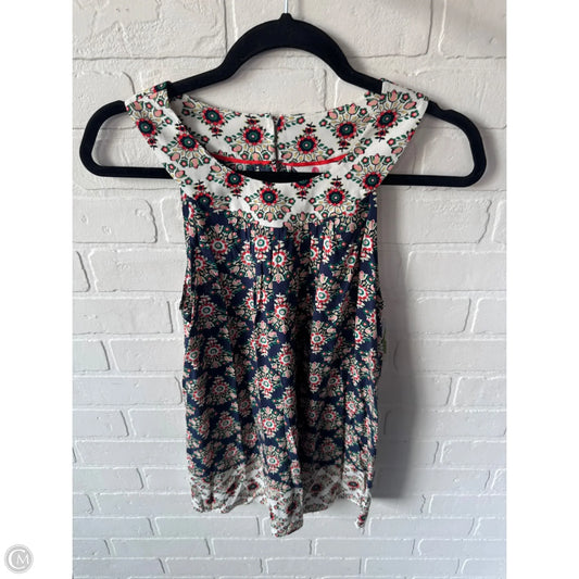 Top Sleeveless By Boden In Blue & Cream, Size: Xs