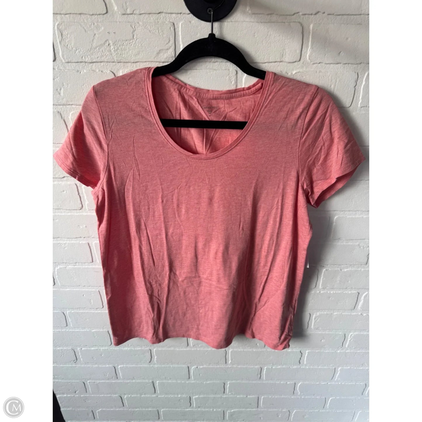 Top Short Sleeve Basic By Garnet Hill In Orange, Size: M